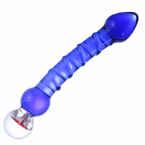 Moder steklen dildo z rožo Magic wand