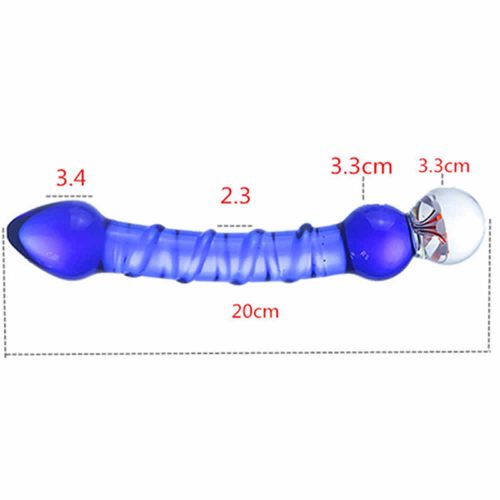Moder steklen dildo z rožo Magic wand