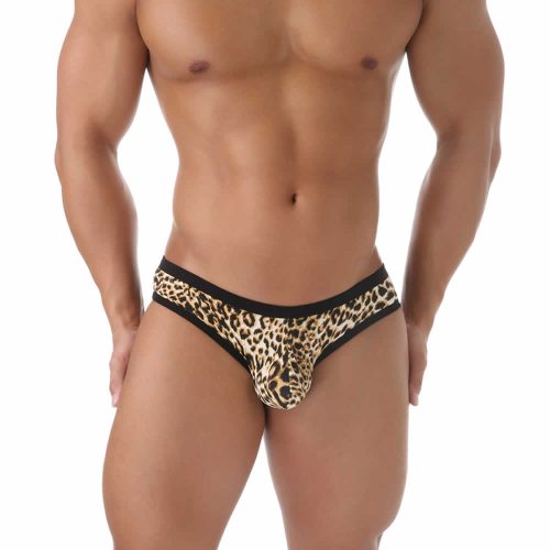 Moške hlačke s čipko leopard
