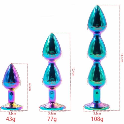 Iridescent Anal plug set