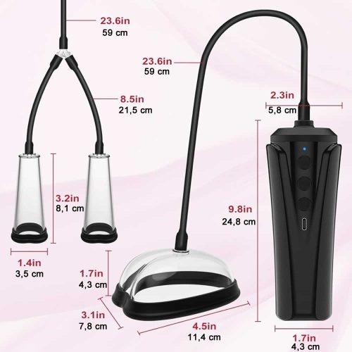 Lolita-LifeStyle-Nipple-and-vaginal-pump-Passionate-6 Dimenzije Set črpalk za vagino in bradavice Passionate