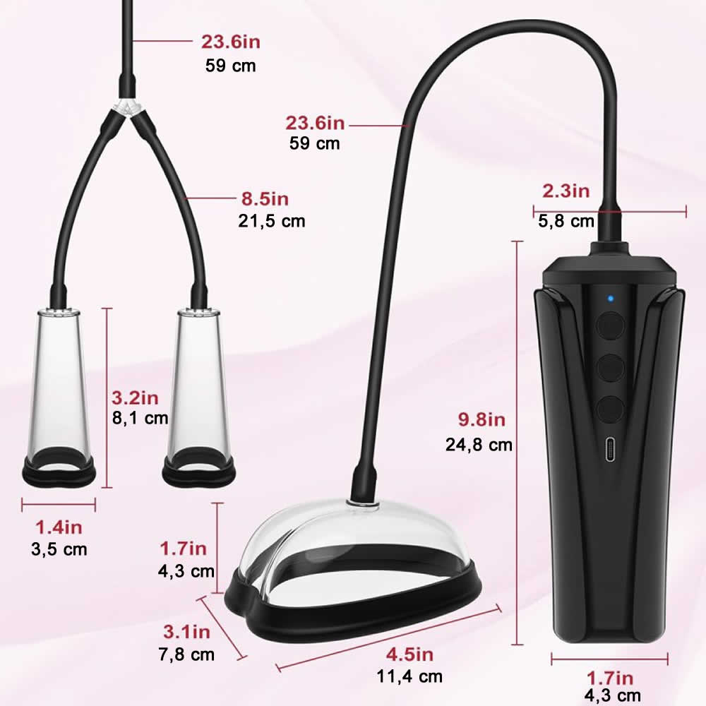 Lolita-LifeStyle-Nipple-and-vaginal-pump-Passionate-6 Dimenzije Set črpalk za vagino in bradavice Passionate