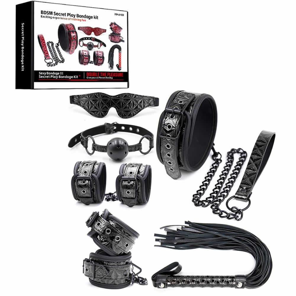 Lolita-LifeStyle-Secret-play-Diamnond-pattern-set-black-2 BDSM set Diamond pattern