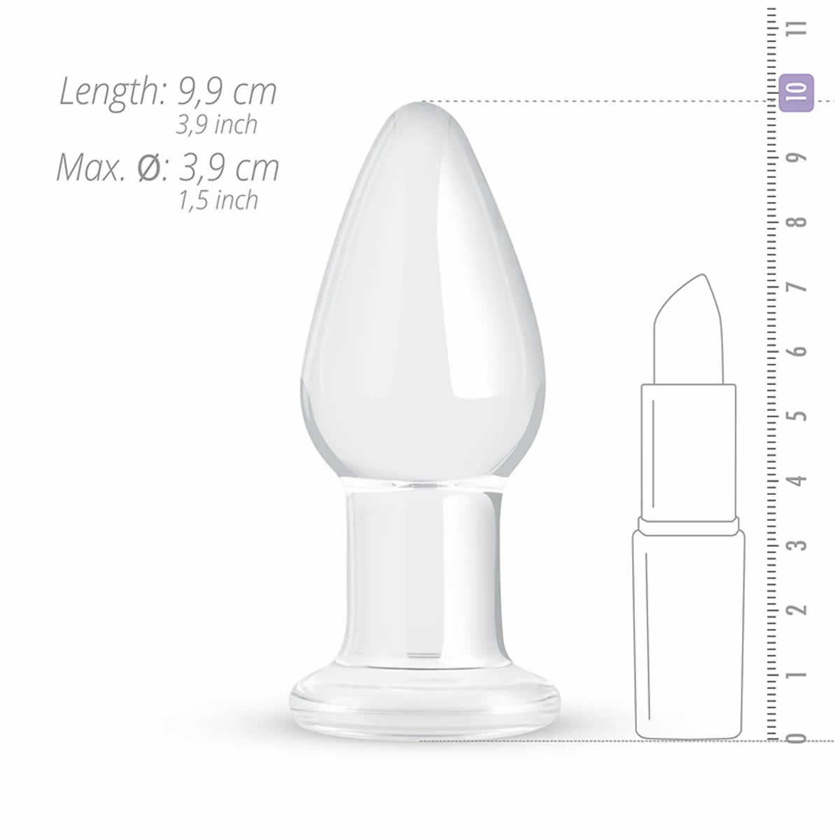 Lolita-Lifestyle-Gildo-Clear-Glass-Butt-plug-2 Steklen analni čep Gildo