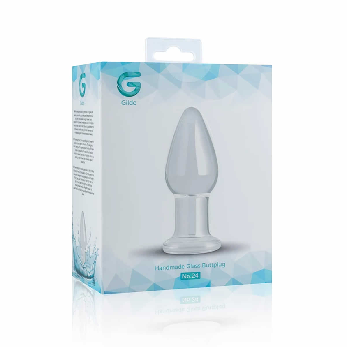 Lolita-Lifestyle-Gildo-Clear-Glass-Butt-plug-4 Steklen analni čep Gildo