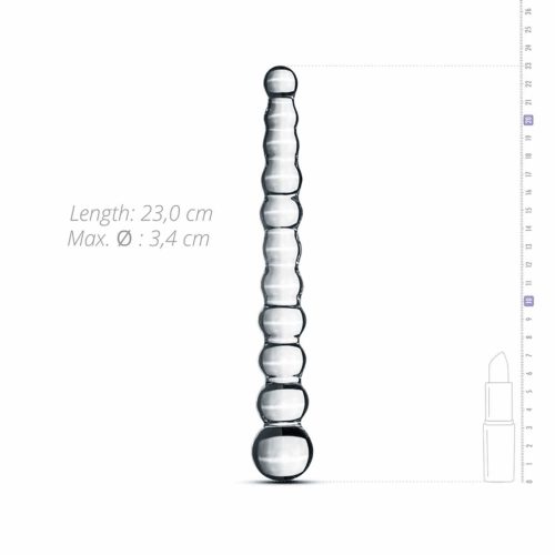 Steklen mehurčkast dildo No.20 Gildo