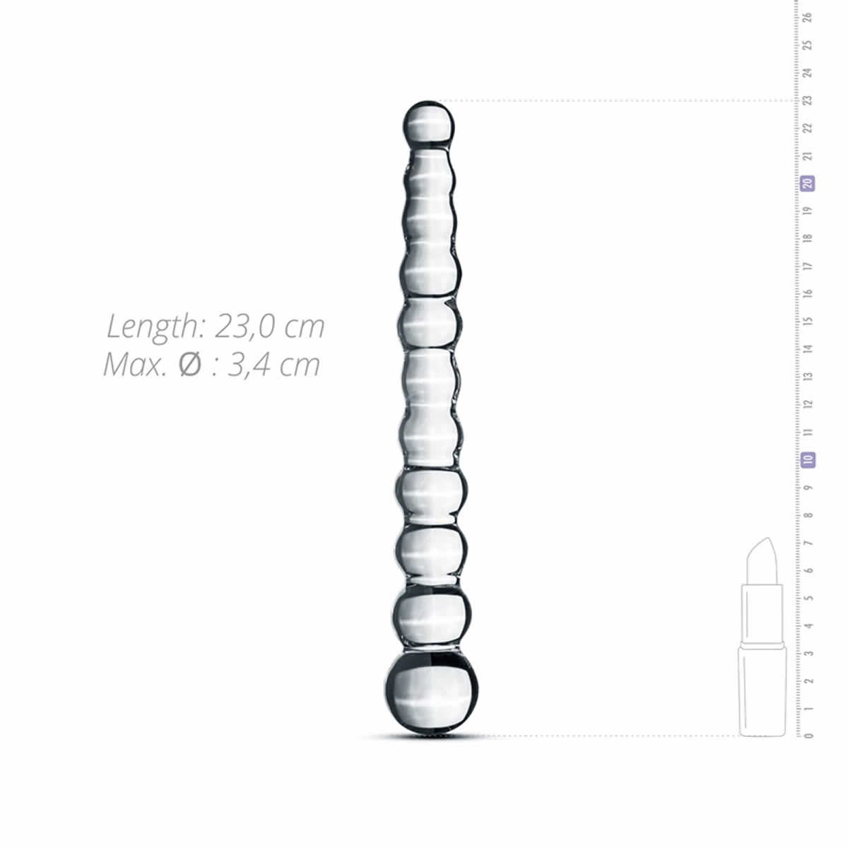 Lolita-Lifestyle-Gildo-Clear-Glass-dildo-20-23-cm-4 Steklen mehurčkast dildo No.20 Gildo