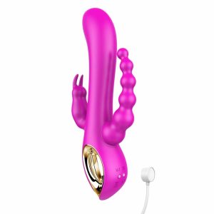 Lolita-Lifestyle-High-frequency-triple-vibrator-pink-2 G-spot in klitoris vibrator z analnimi kroglicami