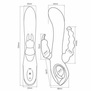 Lolita-Lifestyle-High-frequency-triple-vibrator-pink-4 G-spot in klitoris vibrator z analnimi kroglicami