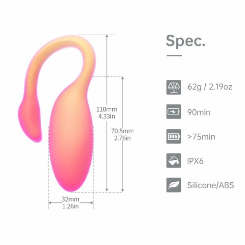 Lolita-Lifestyle-Magic-Motion-Flamingo-Max-app-vibrating-egg-orange-3 Lastnosti in dimenzije Magic Motion Flamingo Max & Kegel trainer