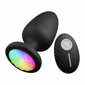 Vibracijski analni čep z LED Ruby
