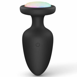 Vibracijski analni čep z LED Ruby