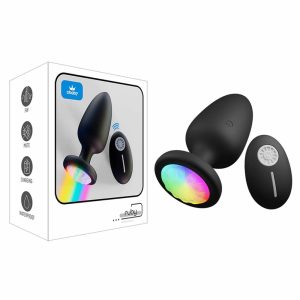 Vibracijski analni čep z LED Ruby