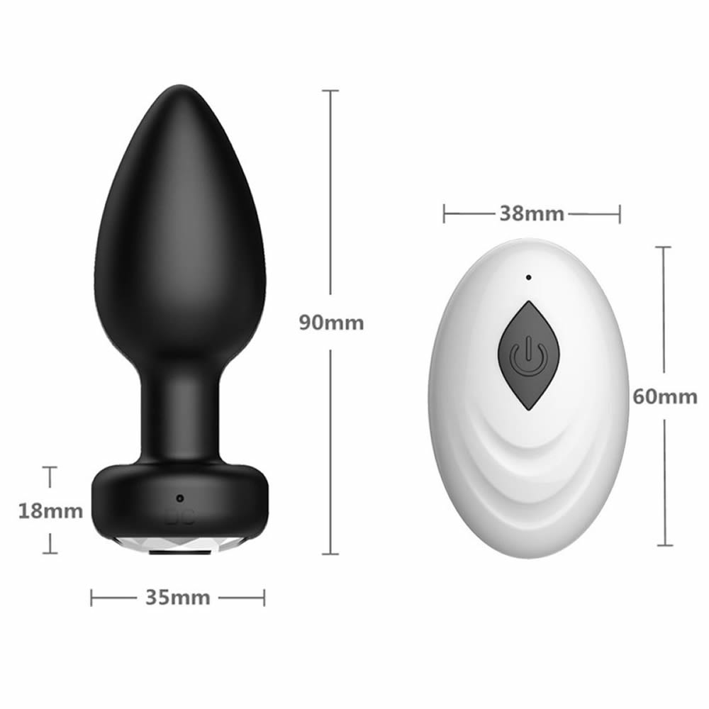 Lolita-Lifestyle-Wireless-butt-plug-with-diamond-remote-control-3 Analni vibrator z diamantom in daljincem