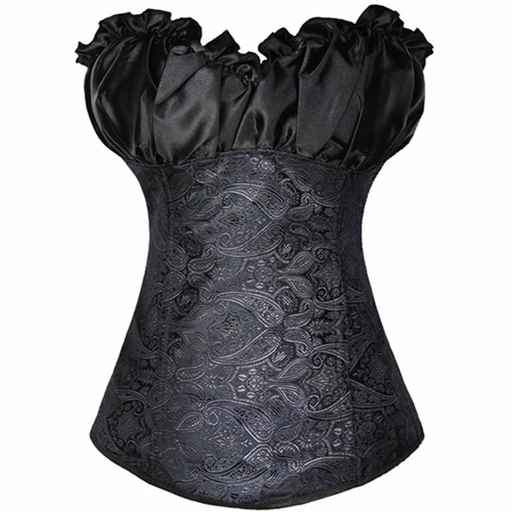 Lolita-Lifestyle-korzet-Royal-embroided-waist-slimming-black-1 Korzet za ozek pas Royal