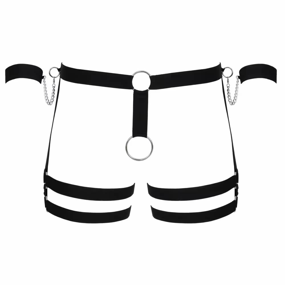 Lolita-LifeStyle-Svenjoyment-men-harness-slip-with-handcuffs-4 Moške Harness hlačke z lisicami Svenjoyment