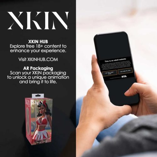 Razišči brezplačno vsebino 18+, da izboljšaš svojo izkušnjo. Skeniraj svojo XKIN embalažo, da odkleneš edinstveno animacijo XKIN Pinup Dolls Cheerleader Cutie Cherry Splitz masturbator